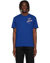 MAISON KITSUNÉ Blue Caf Kitsun Logo T Shirt