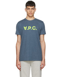 A.P.C. Blue Cotton T Shirt