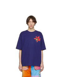 Acne Studios Blue Flower Erian T Shirt