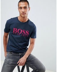 BOSS Bold Logo T Shirt In Navy