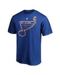 FANATICS Branded Brett Hull Blue St Louis Blues Authentic Stack Retired Player Name Number T Shirt