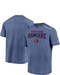 FANATICS Branded Heathered Blue New York Rangers Special Edition Refresh T Shirt