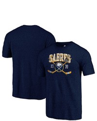 FANATICS Branded Heathered Navy Buffalo Sabres Line Shift Tri Blend T Shirt In Heather Navy At Nordstrom