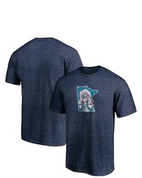 FANATICS Branded Heathered Navy Minnesota Twins True Classics Throwback Logo Tri Blend T Shirt