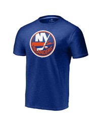 FANATICS Branded Heathered Royal New York Islanders Primary Logo Space Dye T Shirt
