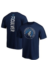 FANATICS Branded Jarrett Culver Navy Minnesota Timberwolves Playmaker Name Number Logo T Shirt