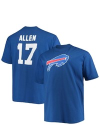 FANATICS Branded Josh Allen Royal Buffalo Bills Big Tall Player Name Number T Shirt