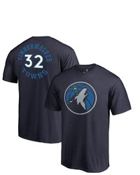 FANATICS Branded Karl Anthony Towns Navy Minnesota Timberwolves Round About Name Number T Shirt