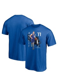 FANATICS Branded Luka Doncic Blue Dallas Mavericks Pick Roll T Shirt
