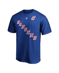 FANATICS Branded Mark Messier Blue New York Rangers Authentic Stack Retired Player Name Number T Shirt