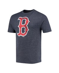 FANATICS Branded Navy Boston Red Sox Weathered Official Logo Tri Blend T Shirt