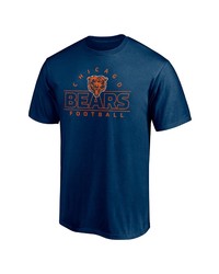 FANATICS Branded Navy Chicago Bears Dual Threat T Shirt