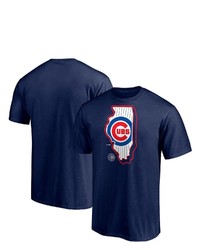 FANATICS Branded Navy Chicago Cubs Hometown Paint The Black T Shirt