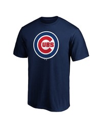 FANATICS Branded Navy Chicago Cubs Official Logo T Shirt