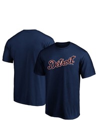 FANATICS Branded Navy Detroit Tigers Official Wordmark T Shirt