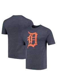 FANATICS Branded Navy Detroit Tigers Weathered Official Logo Tri Blend T Shirt