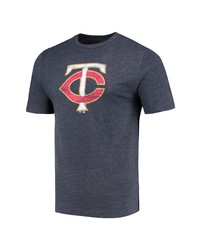 FANATICS Branded Navy Minnesota Twins Weathered Official Logo Tri Blend T Shirt