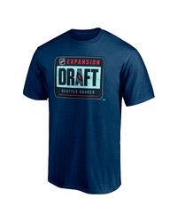 FANATICS Branded Navy Seattle Kraken 2021 Nhl Expansion Draft Logo T Shirt