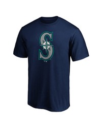 FANATICS Branded Navy Seattle Mariners Official Logo T Shirt