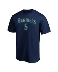 FANATICS Branded Navy Seattle Mariners Team Logo Lockup T Shirt