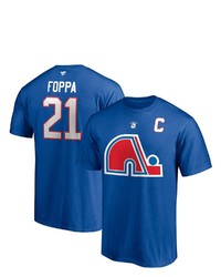 FANATICS Branded Peter Forsberg Blue Quebec Nordiques Authentic Stack Retired Player Nickname Number T Shirt At Nordstrom
