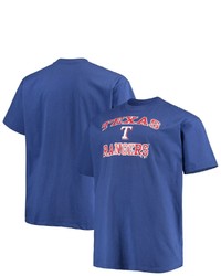 FANATICS Branded Royal Texas Rangers Big Tall Heart T Shirt