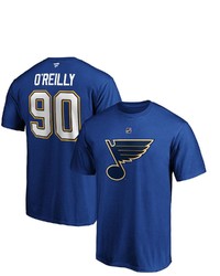 FANATICS Branded Ryan Oreilly Blue St Louis Blues Team Authentic Stack Name Number T Shirt