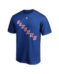 FANATICS Branded Wayne Gretzky Blue New York Rangers Authentic Stack Retired Player Name Number T Shirt