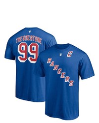 FANATICS Branded Wayne Gretzky Blue New York Rangers Authentic Stack Retired Player Nickname Number T Shirt At Nordstrom