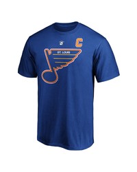 FANATICS Branded Wayne Gretzky Blue St Louis Blues Authentic Stack Retired Player Name Number T Shirt