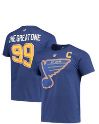FANATICS Branded Wayne Gretzky Blue St Louis Blues Authentic Stack Retired Player Nickname Number T Shirt At Nordstrom