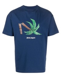 Palm Angels Broken Palm Tree Print T Shirt