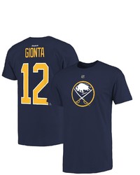 Reebok Buffalo Sabres Brian Gionta Navy Name And Number T Shirt