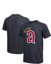 Majestic Threads California Angels 1971 Cooperstown Logo Tri Blend T Shirt