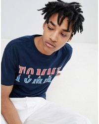 Tommy Jeans Capsule Split Logo T Shirt In Navy