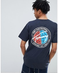 Tommy Jeans Capsule Worldwide Back Print T Shirt In Navy Marl