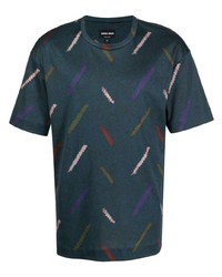 Giorgio Armani Chalk Print Cotton T Shirt