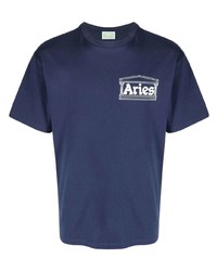 Aries Chi Logo Print T Shirt