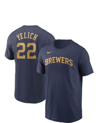 Nike Christian Yelich Navy Milwaukee Brewers Name Number T Shirt At Nordstrom