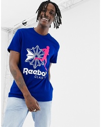 Reebok Classics Logo T Shirt In Blue Dx0141