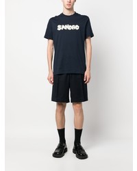 Sandro Cloud Logo Print T Shirt