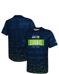 New Era College Navy Seattle Seahawks Combine Authentic Sweep T Shirt At Nordstrom