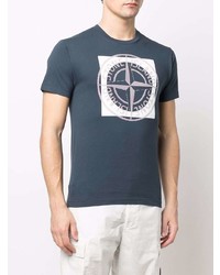 Stone Island Compass Logo Print Short Sleeve T Shirt
