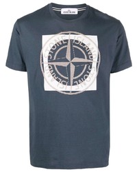 Stone Island Compass Logo Print Short Sleeve T Shirt
