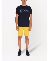 BOSS HUGO BOSS Cotton Striped Logo T Shirt