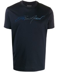 Emporio Armani Crew Neck Logo Print T Shirt
