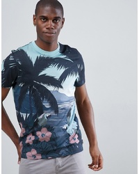 Ted Baker Crew Neck T Shirt In Parrot T Print