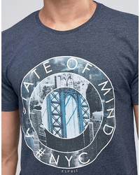 Esprit Crew Neck T Shirt With New York City Print
