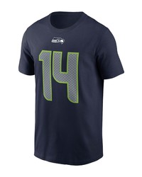 Nike Dk Metcalf College Navy Seattle Seahawks Name Number T Shirt