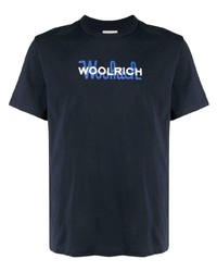 Woolrich Double Logo Print Cotton T Shirt